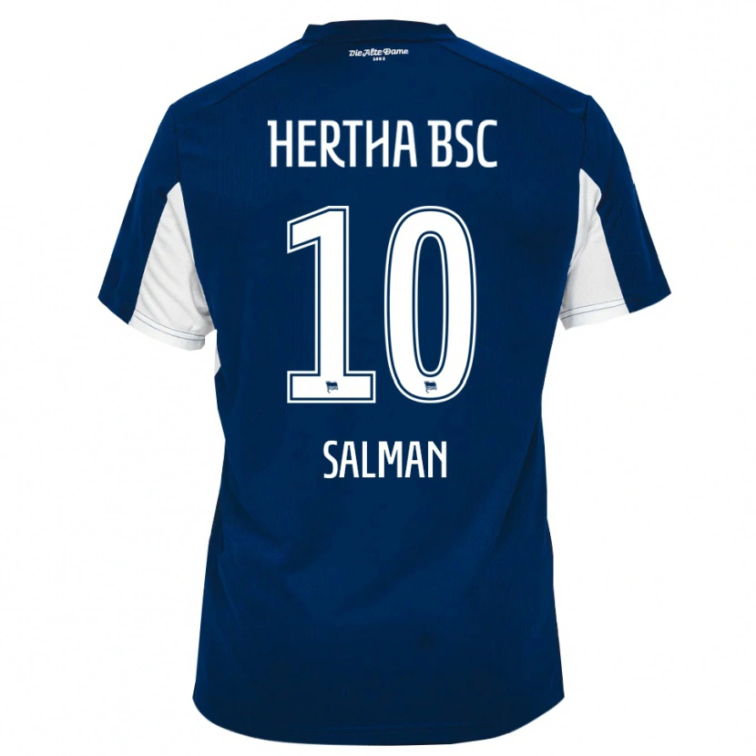 Danxen Hombre Camiseta Ali Salman #10 Blanco Azul 1ª Equipación 2025/26 La Camisa México