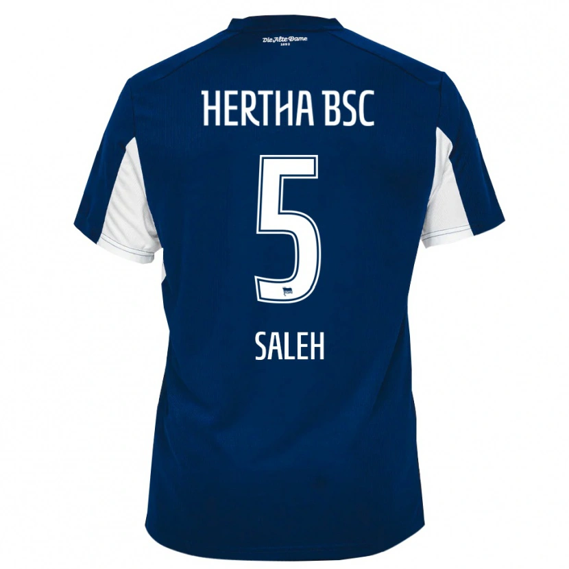 Danxen Hombre Camiseta Ibrahim Saleh #5 Blanco Azul 1ª Equipación 2025/26 La Camisa México