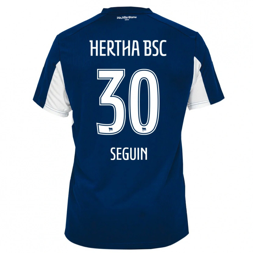 Danxen Hombre Camiseta Paul Seguin #30 Blanco Azul 1ª Equipación 2025/26 La Camisa México