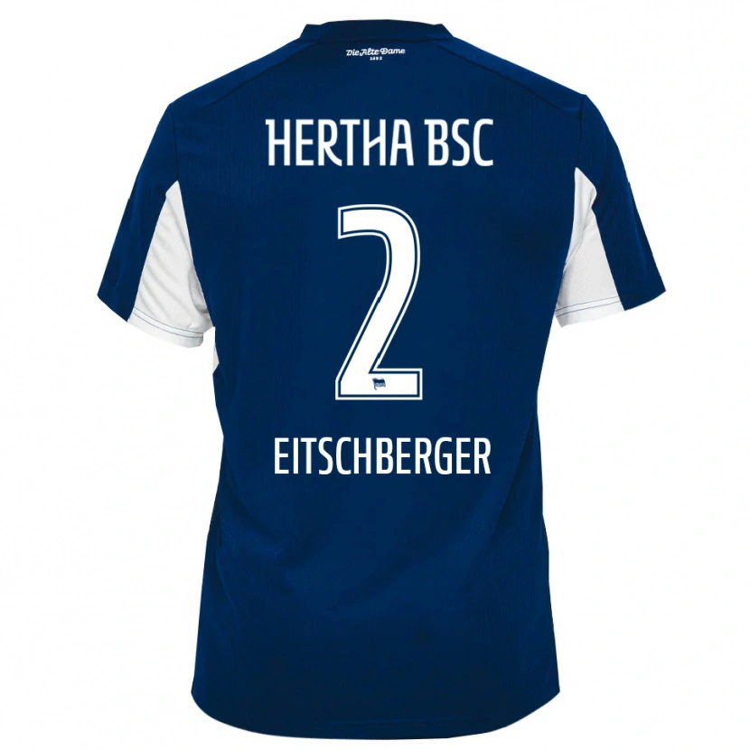 Danxen Hombre Camiseta Julian Eitschberger #2 Blanco Azul 1ª Equipación 2025/26 La Camisa México