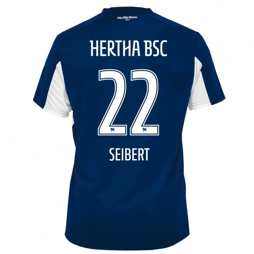 Danxen Hombre Camiseta Christian Seibert #22 Blanco Azul 1ª Equipación 2025/26 La Camisa México