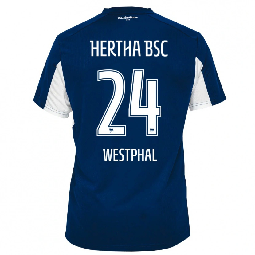 Danxen Hombre Camiseta Anouk Westphal #24 Blanco Azul 1ª Equipación 2025/26 La Camisa México