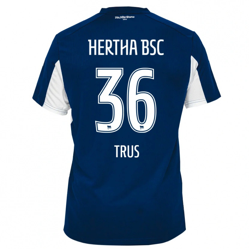 Danxen Hombre Camiseta Luis Trus #36 Blanco Azul 1ª Equipación 2025/26 La Camisa México