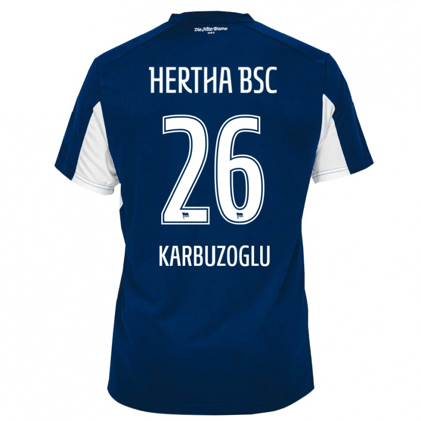 Danxen Hombre Camiseta Mikail Karbuzoglu #26 Blanco Azul 1ª Equipación 2025/26 La Camisa México