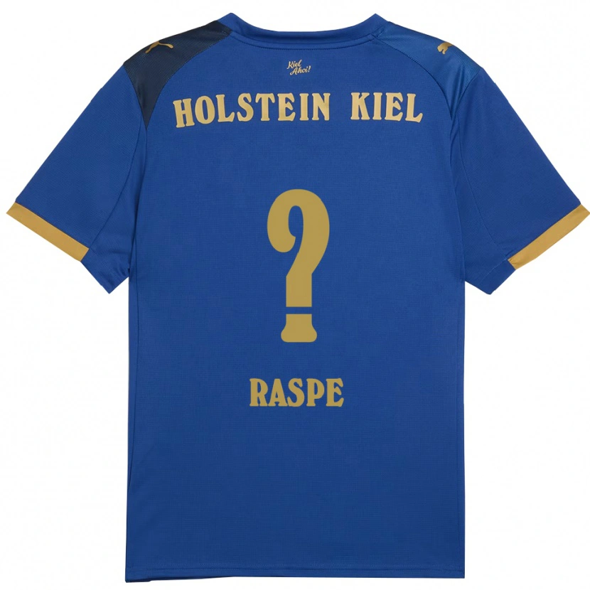 Danxen Hombre Camiseta Maximilian Raspe #0 Azul Dorado 1ª Equipación 2025/26 La Camisa México