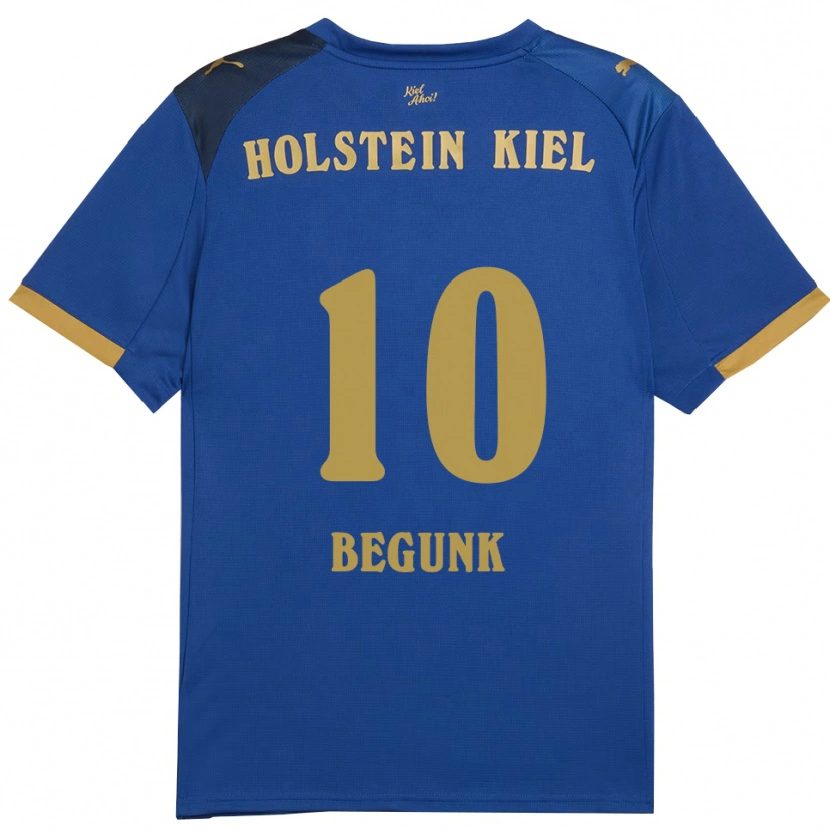 Danxen Hombre Camiseta Sarah Begunk #10 Azul Dorado 1ª Equipación 2025/26 La Camisa México