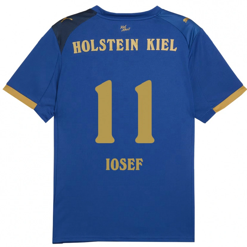 Danxen Hombre Camiseta Mark Iosef #11 Azul Dorado 1ª Equipación 2025/26 La Camisa México
