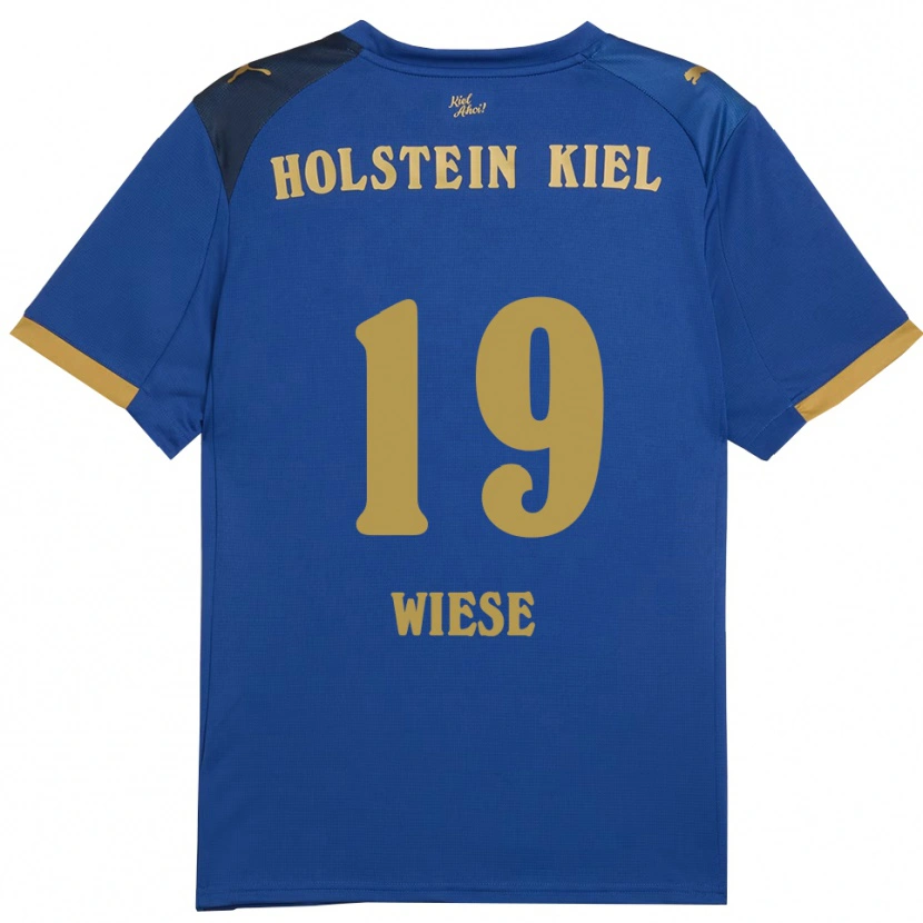 Danxen Hombre Camiseta Till Wiese #19 Azul Dorado 1ª Equipación 2025/26 La Camisa México
