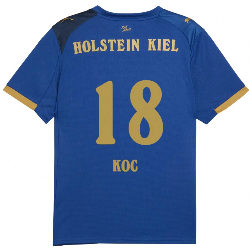 Danxen Hombre Camiseta Cengizhan Koc #18 Azul Dorado 1ª Equipación 2025/26 La Camisa México