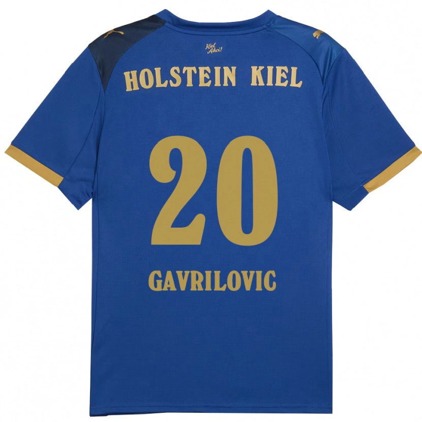 Danxen Hombre Camiseta Helena Gavrilovic #20 Azul Dorado 1ª Equipación 2025/26 La Camisa México