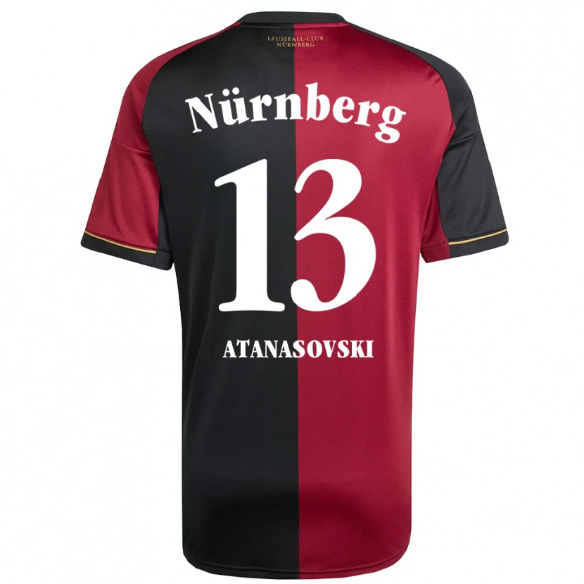 Danxen Hombre Camiseta Adrian Atanasovski #13 Borgoña Negro 1ª Equipación 2025/26 La Camisa México