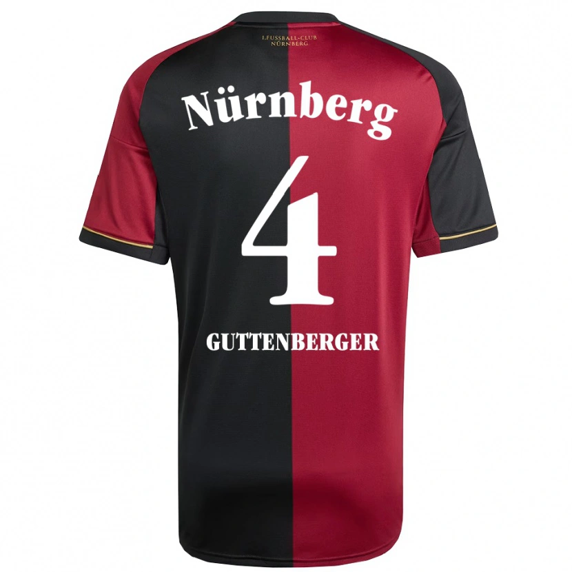 Danxen Hombre Camiseta Luisa Guttenberger #4 Borgoña Negro 1ª Equipación 2025/26 La Camisa México