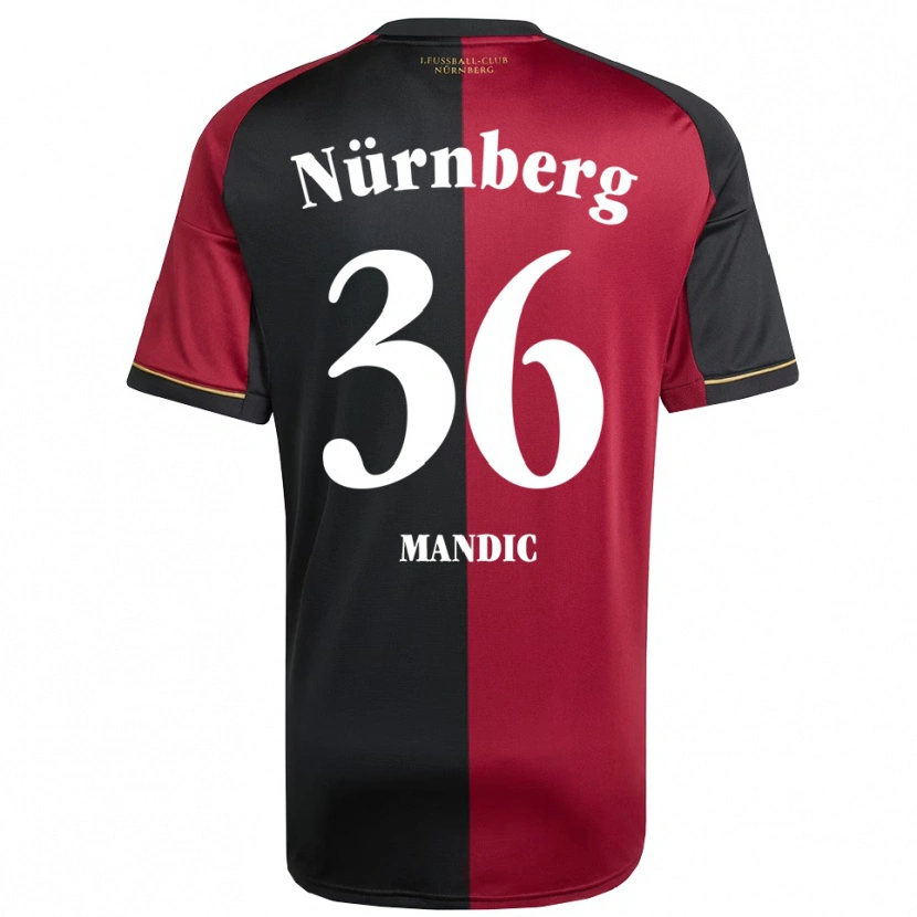 Danxen Hombre Camiseta Kristian Mandic #36 Borgoña Negro 1ª Equipación 2025/26 La Camisa México