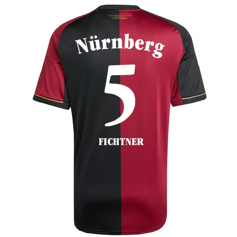 Danxen Hombre Camiseta Tom Fichtner #5 Borgoña Negro 1ª Equipación 2025/26 La Camisa México