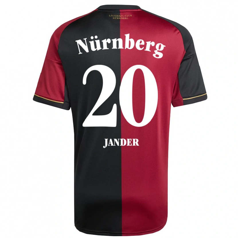 Danxen Hombre Camiseta Caspar Jander #20 Borgoña Negro 1ª Equipación 2025/26 La Camisa México