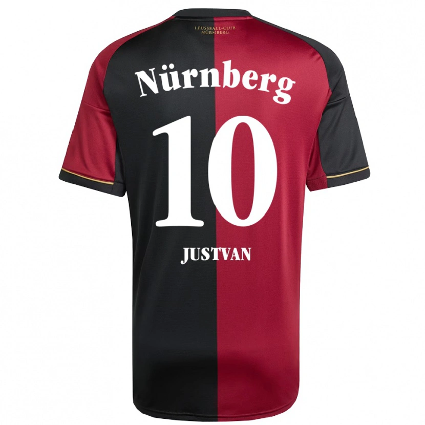 Danxen Hombre Camiseta Julian Justvan #10 Borgoña Negro 1ª Equipación 2025/26 La Camisa México