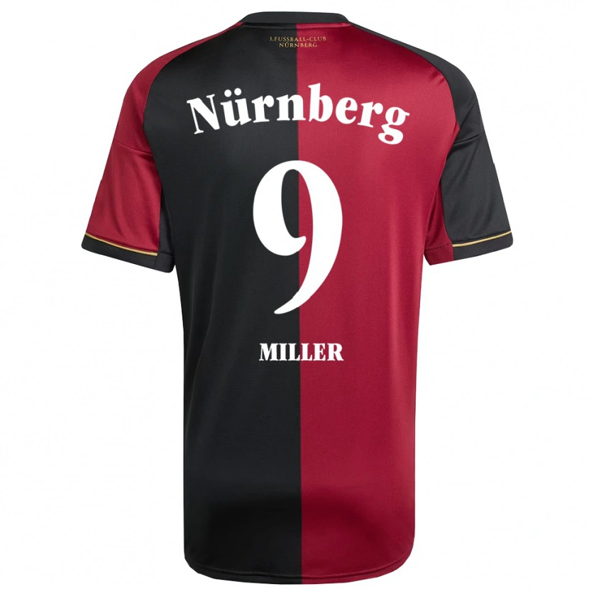 Danxen Hombre Camiseta Laura Miller #9 Borgoña Negro 1ª Equipación 2025/26 La Camisa México