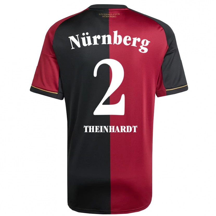 Danxen Hombre Camiseta Johannes Theinhardt #2 Borgoña Negro 1ª Equipación 2025/26 La Camisa México