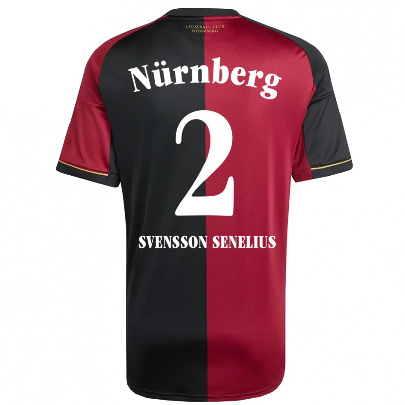 Danxen Hombre Camiseta Klara Svensson Senelius #2 Borgoña Negro 1ª Equipación 2025/26 La Camisa México