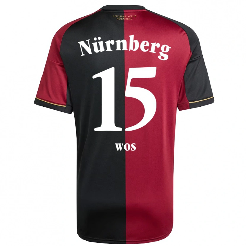 Danxen Hombre Camiseta Oliwia Wos #15 Borgoña Negro 1ª Equipación 2025/26 La Camisa México
