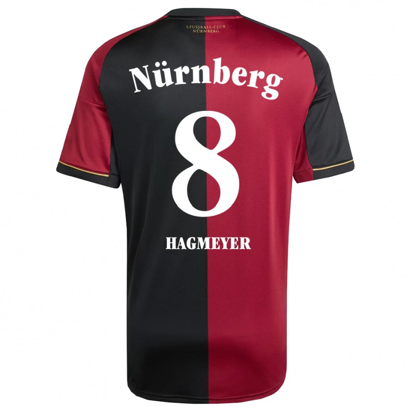 Danxen Hombre Camiseta Ben Hagmeyer #8 Borgoña Negro 1ª Equipación 2025/26 La Camisa México