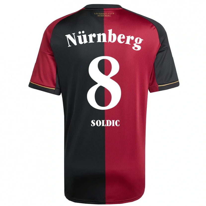 Danxen Hombre Camiseta Marko Soldic #8 Borgoña Negro 1ª Equipación 2025/26 La Camisa México
