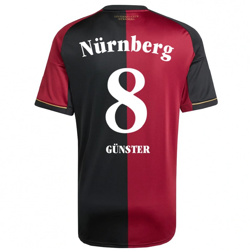 Danxen Hombre Camiseta Meret Günster #8 Borgoña Negro 1ª Equipación 2025/26 La Camisa México