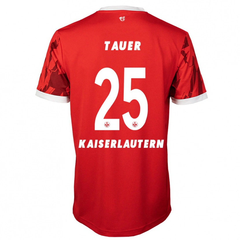 Danxen Hombre Camiseta Luca Tauer #25 Rojo Blanco 1ª Equipación 2025/26 La Camisa México