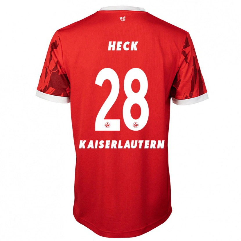 Danxen Hombre Camiseta Fabian Heck #28 Rojo Blanco 1ª Equipación 2025/26 La Camisa México