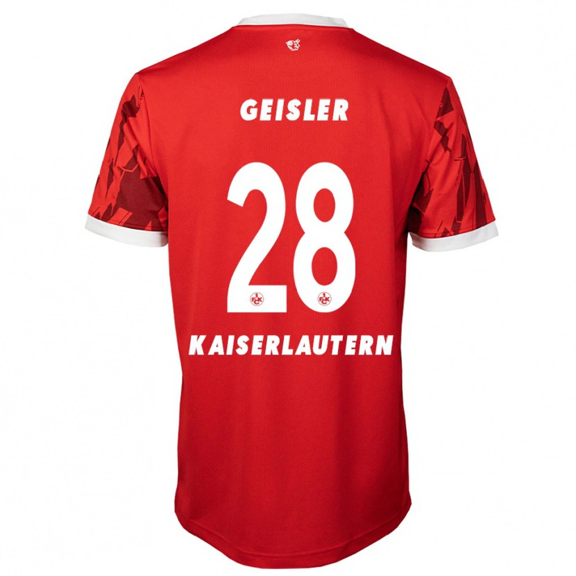 Danxen Hombre Camiseta Felix Geisler #28 Rojo Blanco 1ª Equipación 2025/26 La Camisa México