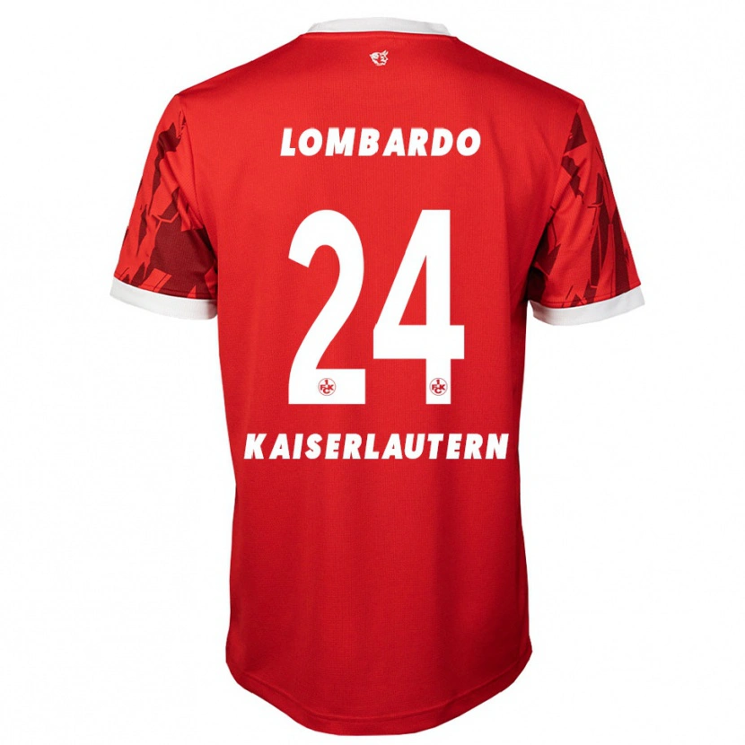 Danxen Hombre Camiseta Ben Lombardo #24 Rojo Blanco 1ª Equipación 2025/26 La Camisa México