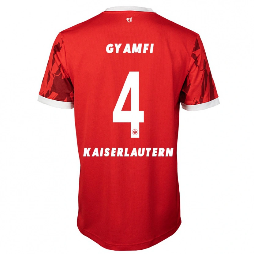Danxen Hombre Camiseta Maxwell Gyamfi #4 Rojo Blanco 1ª Equipación 2025/26 La Camisa México