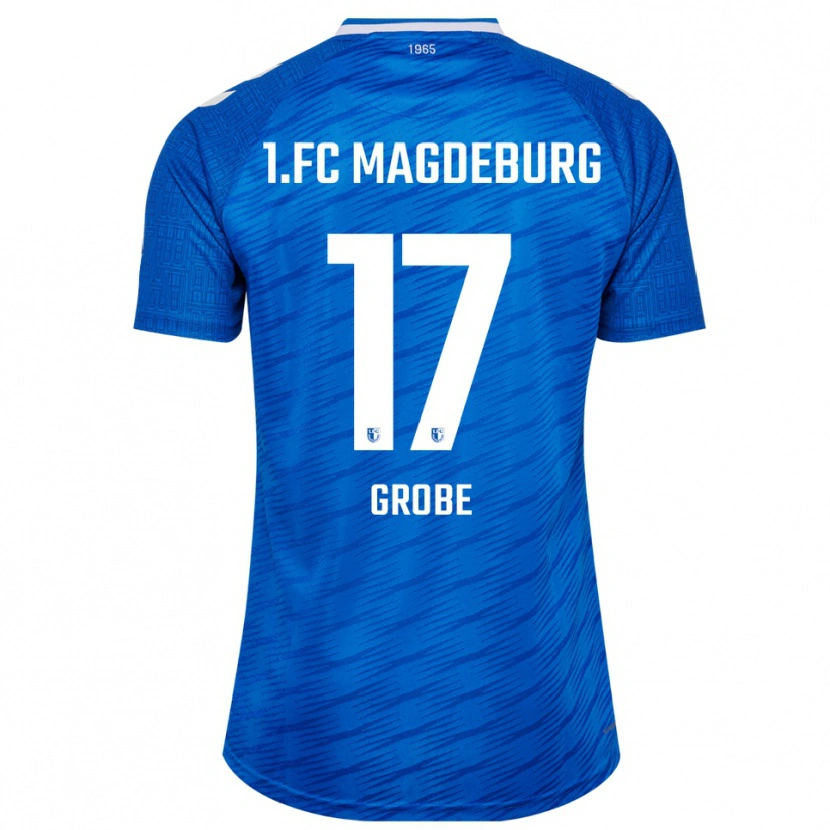 Danxen Hombre Camiseta Theresa Grobe #17 Azul Blanco 1ª Equipación 2025/26 La Camisa México