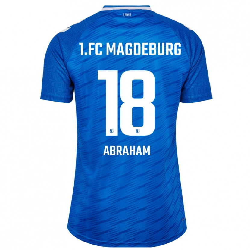 Danxen Hombre Camiseta Neele Abraham #18 Azul Blanco 1ª Equipación 2025/26 La Camisa México