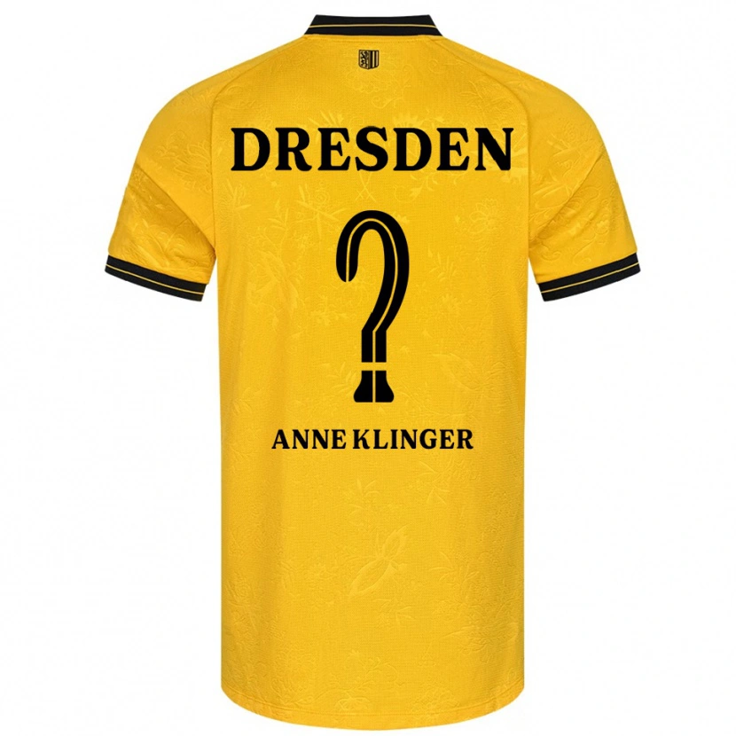 Danxen Hombre Camiseta Jo Anne Klinger #0 Amarillo Negro 1ª Equipación 2025/26 La Camisa México