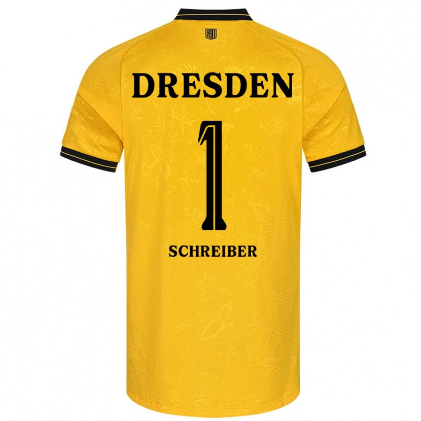 Danxen Hombre Camiseta Tim Schreiber #1 Amarillo Negro 1ª Equipación 2025/26 La Camisa México