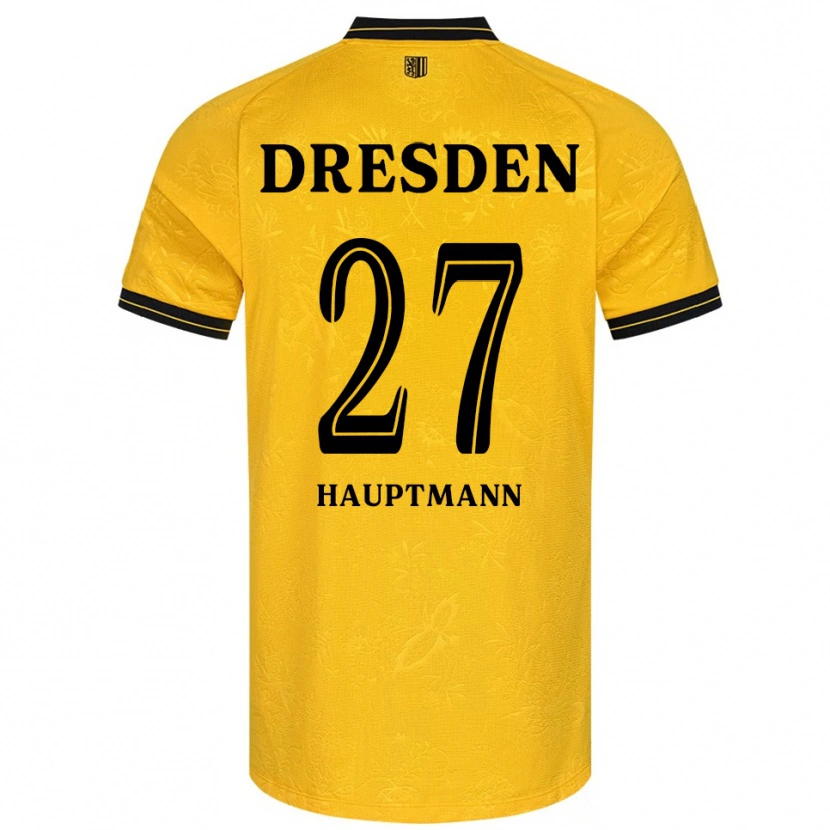 Danxen Hombre Camiseta Niklas Hauptmann #27 Amarillo Negro 1ª Equipación 2025/26 La Camisa México