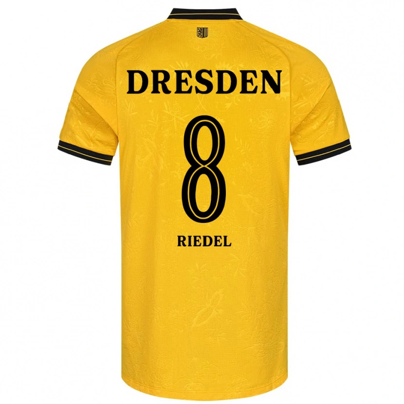 Danxen Hombre Camiseta Aaron Riedel #8 Amarillo Negro 1ª Equipación 2025/26 La Camisa México