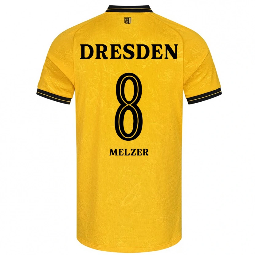 Danxen Hombre Camiseta Otto Melzer #8 Amarillo Negro 1ª Equipación 2025/26 La Camisa México