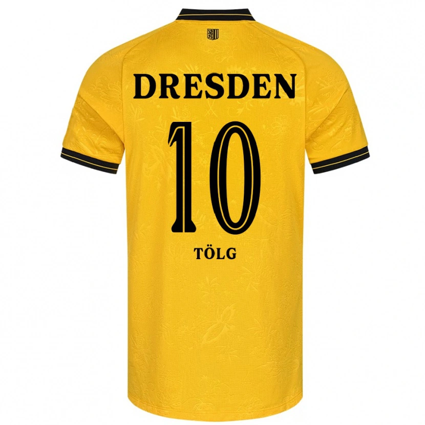 Danxen Hombre Camiseta Cedric Tölg #10 Amarillo Negro 1ª Equipación 2025/26 La Camisa México