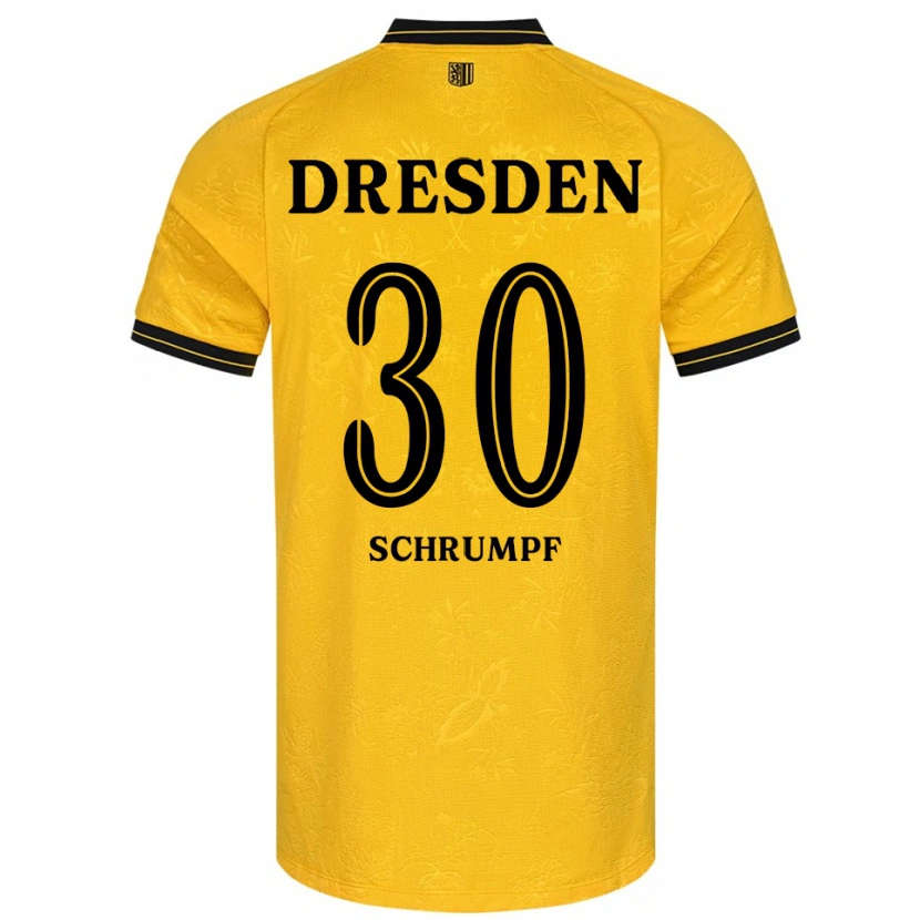 Danxen Hombre Camiseta Janis Schrumpf #30 Amarillo Negro 1ª Equipación 2025/26 La Camisa México