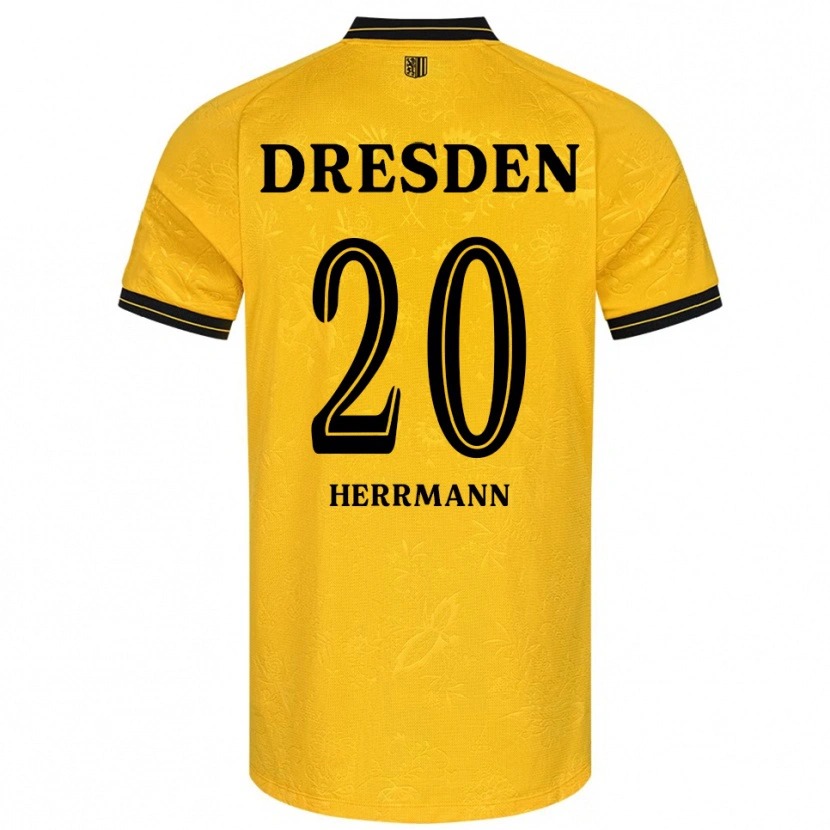 Danxen Hombre Camiseta Artur Herrmann #20 Amarillo Negro 1ª Equipación 2025/26 La Camisa México