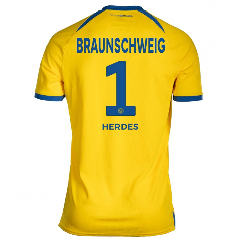 Danxen Hombre Camiseta Leon Herdes #1 Amarillo Azul 1ª Equipación 2025/26 La Camisa México