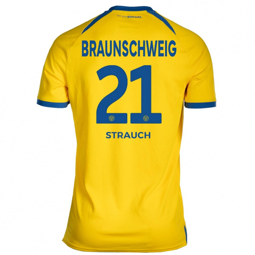 Danxen Hombre Camiseta Emil Strauch #21 Amarillo Azul 1ª Equipación 2025/26 La Camisa México