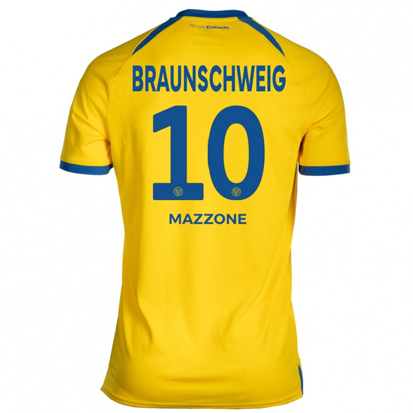 Danxen Hombre Camiseta Matteo Mazzone #10 Amarillo Azul 1ª Equipación 2025/26 La Camisa México
