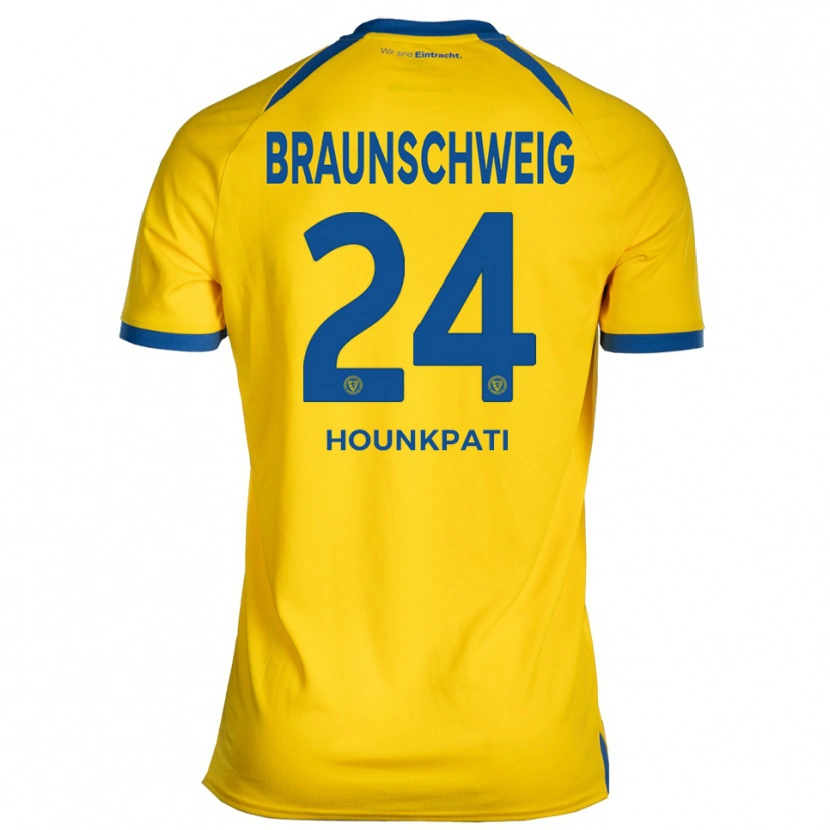Danxen Hombre Camiseta Marvin Hounkpati #24 Amarillo Azul 1ª Equipación 2025/26 La Camisa México