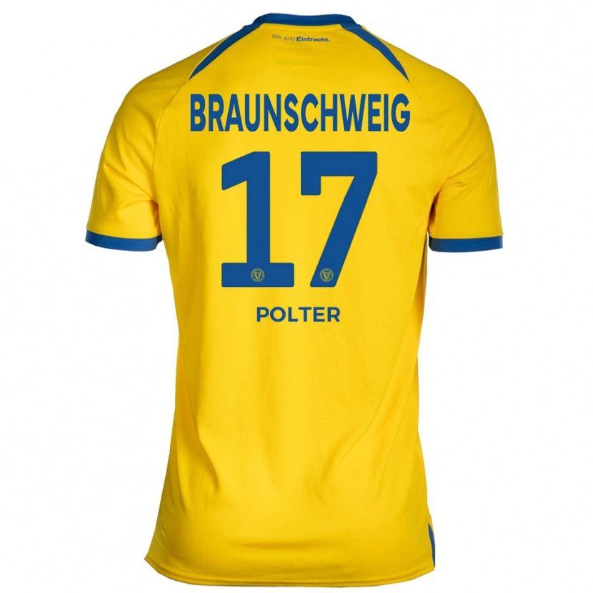 Danxen Hombre Camiseta Sebastian Polter #17 Amarillo Azul 1ª Equipación 2025/26 La Camisa México