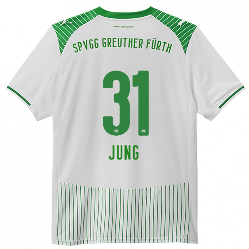 Danxen Hombre Camiseta Sebastian Jung #31 Blanco Verde 1ª Equipación 2025/26 La Camisa México