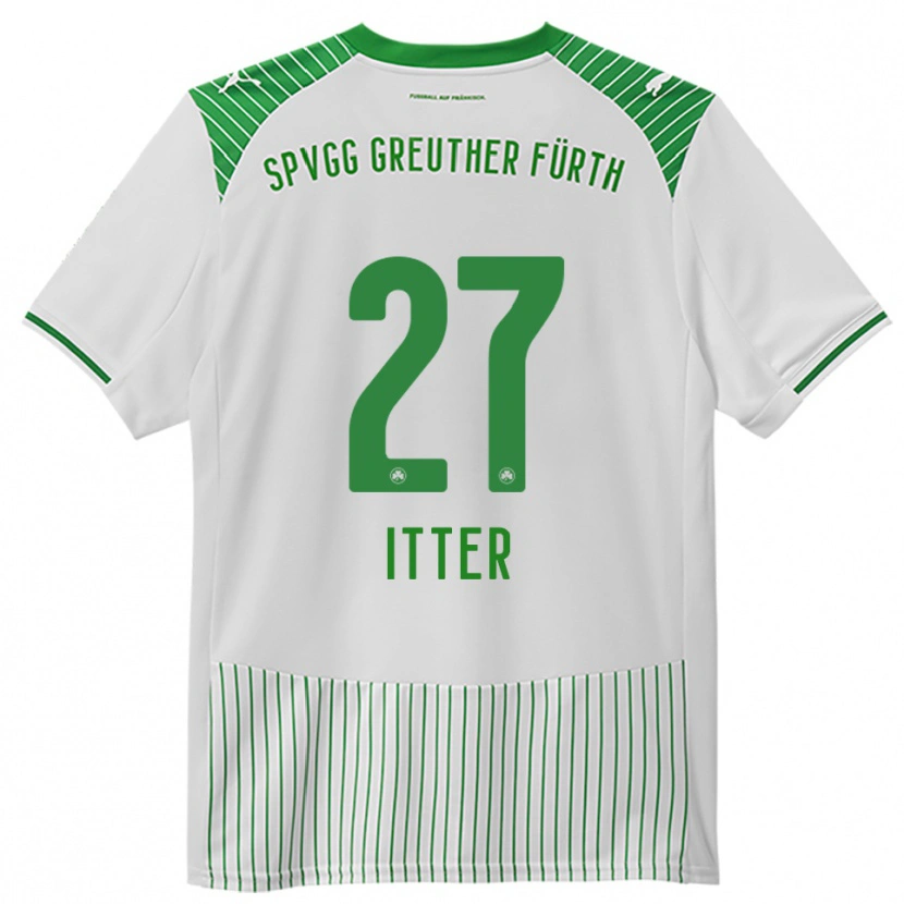 Danxen Hombre Camiseta Luca Itter #27 Blanco Verde 1ª Equipación 2025/26 La Camisa México