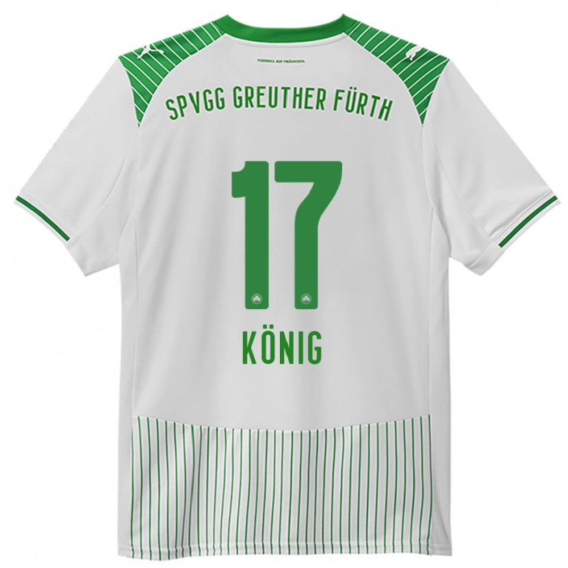 Danxen Hombre Camiseta Noah König #17 Blanco Verde 1ª Equipación 2025/26 La Camisa México